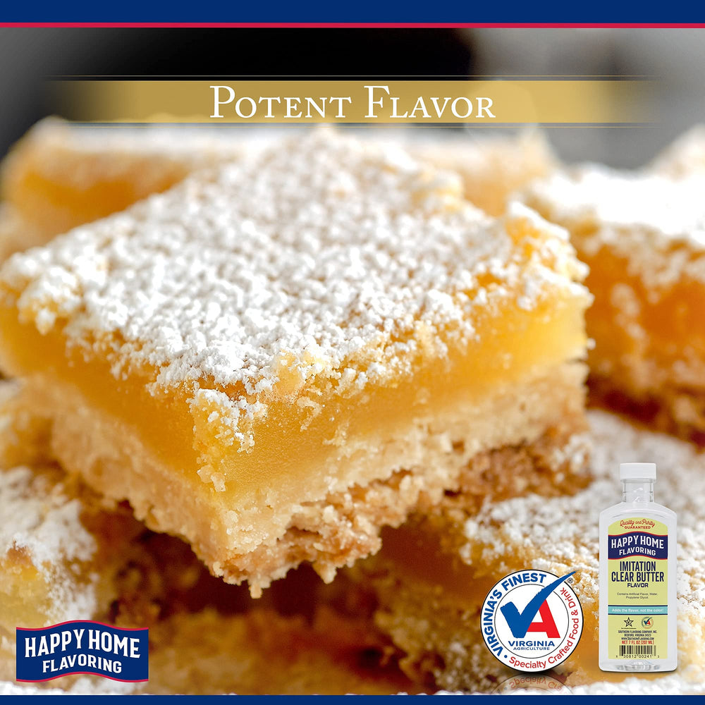 Happy Home Imitation Clear Butter Flavoring pour demonstrates easy integration into batters