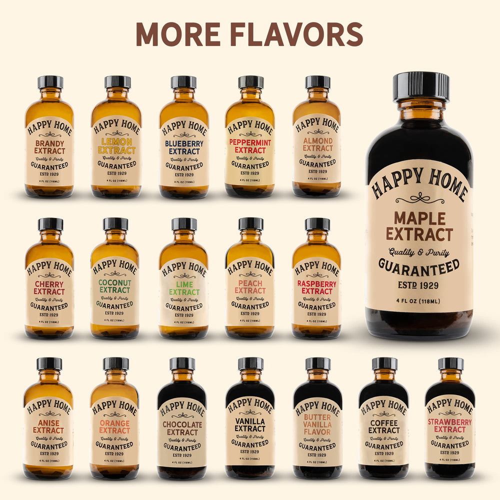 Happy Home maple flavor enhances cake and ice cream textures.