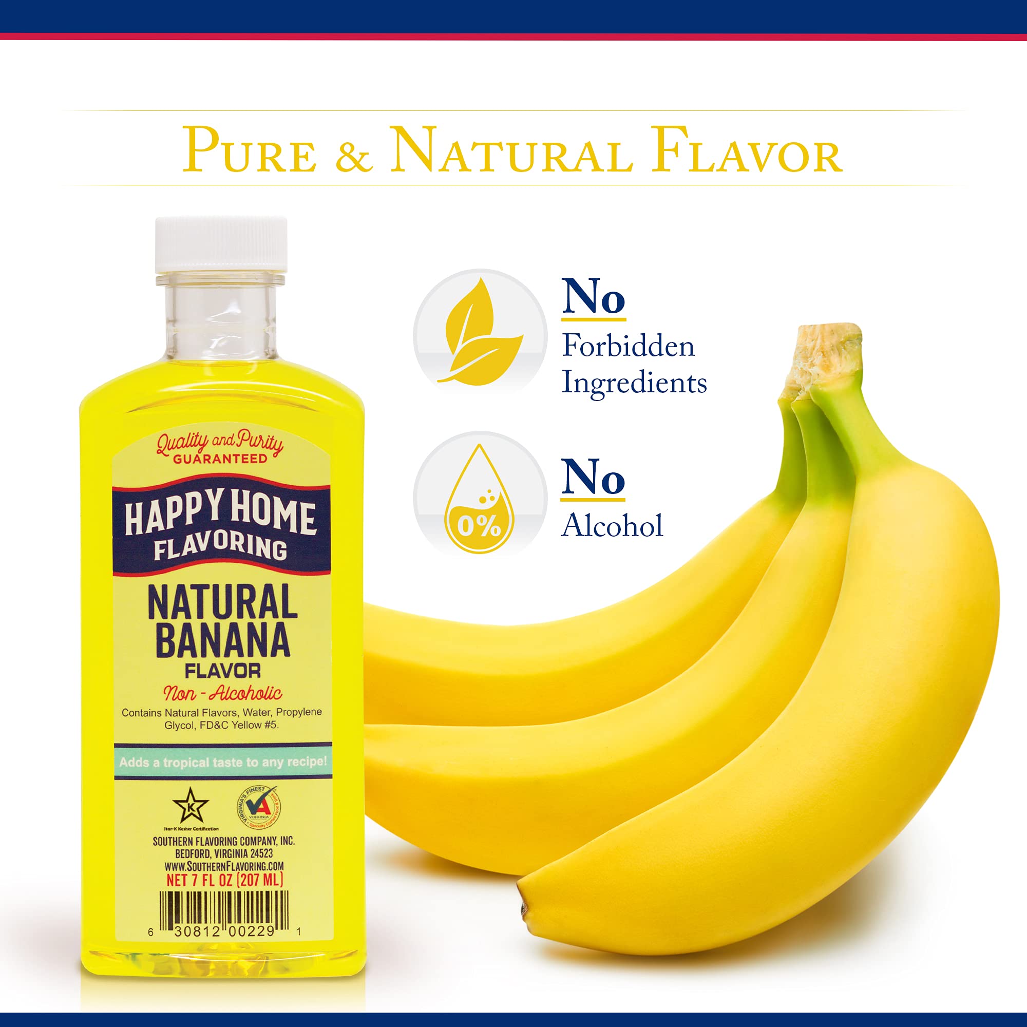Happy Home banana flavoring bottle pour for precise drizzle in desserts
