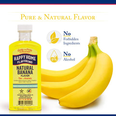 Happy Home banana flavoring bottle pour for precise drizzle in desserts