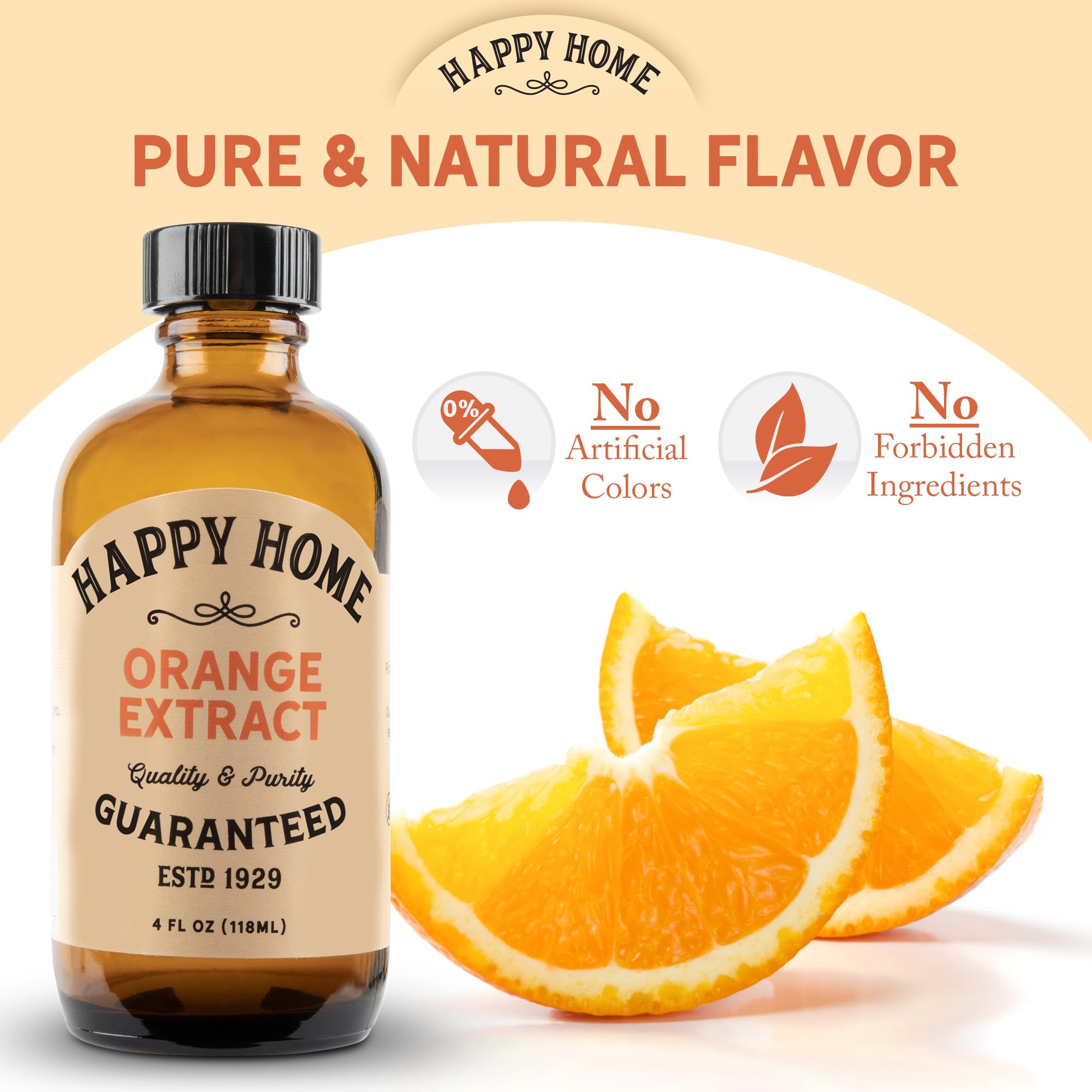 Happy Home Orange Extract being poured into batter for citrus depth.