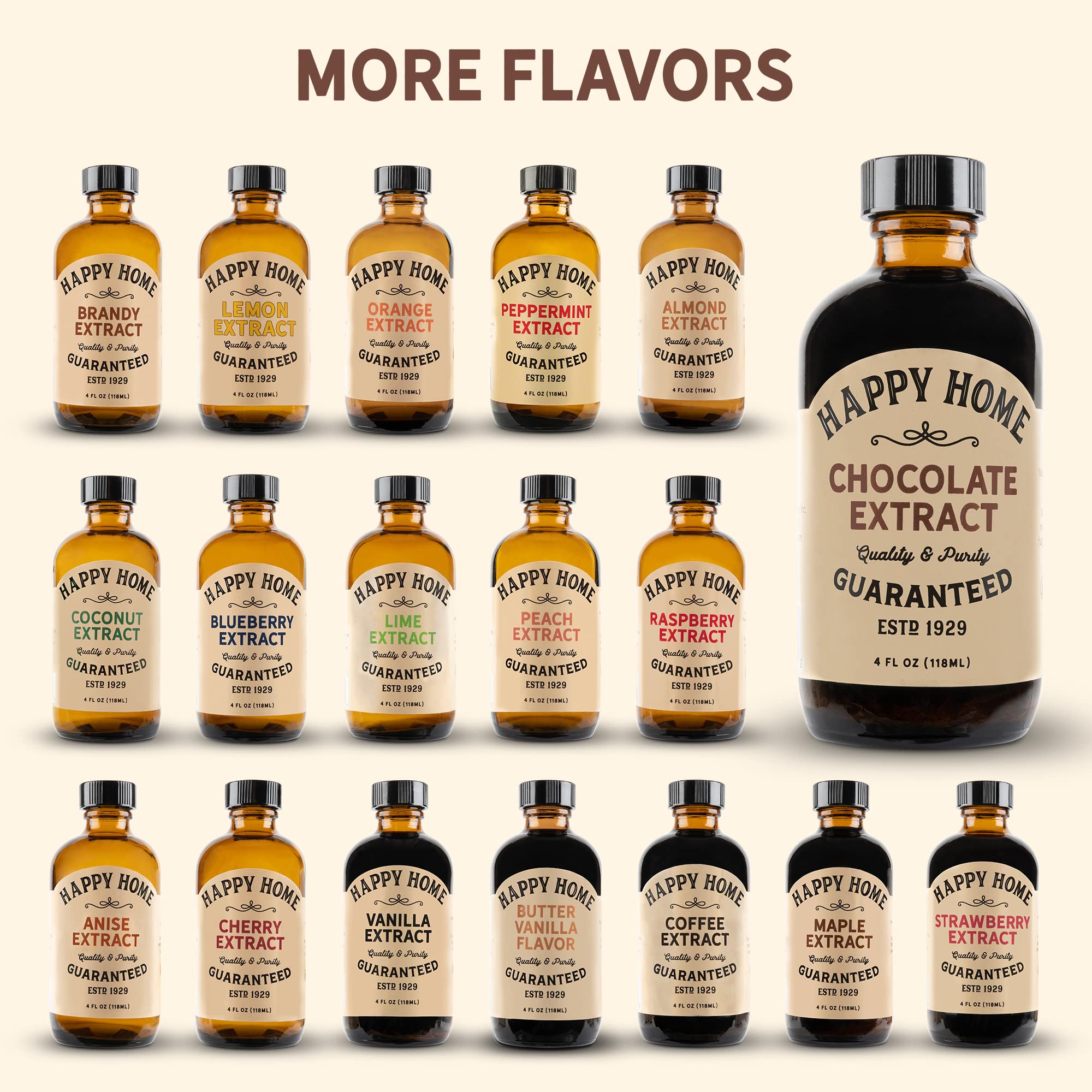 Happy Home Premium Natural Chocolate Flavor kosher certification seal on label