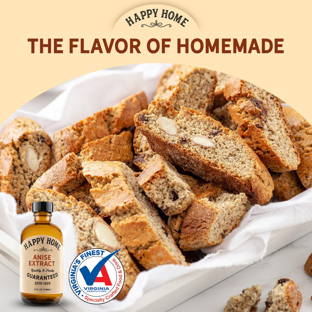 Happy Home Pure Anise Extract used in pizzelle baking to add warm aroma