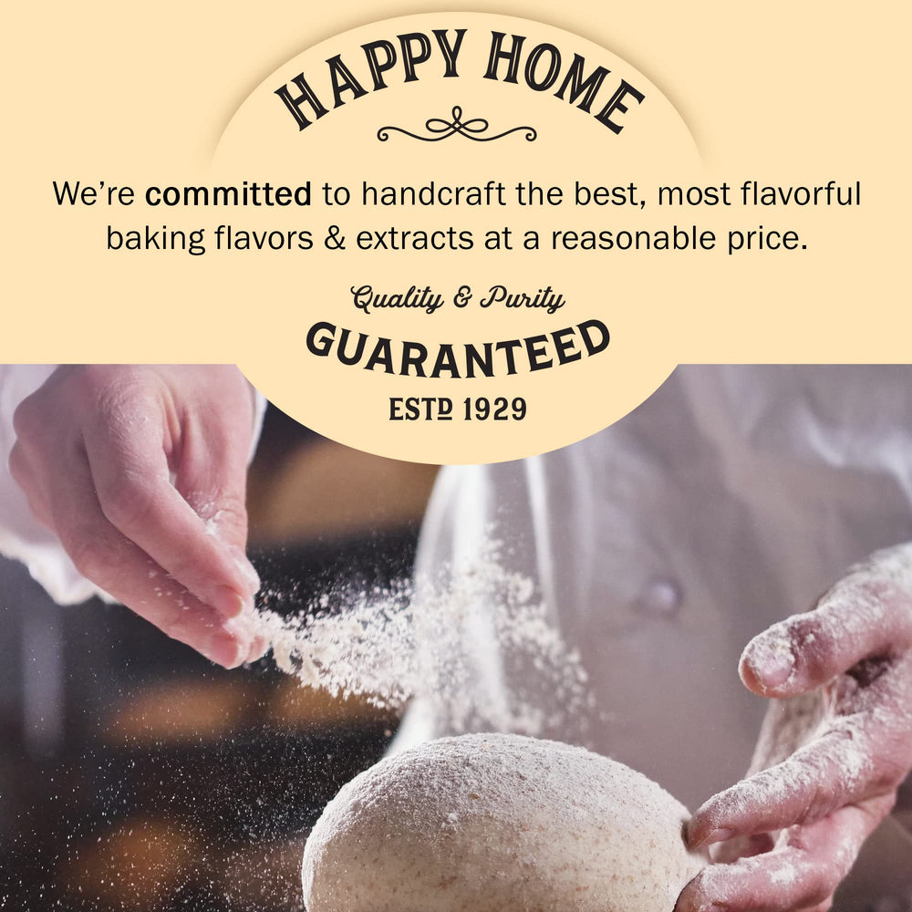 Happy Home Pure Anise Extract in a baking scene with measuring spoons