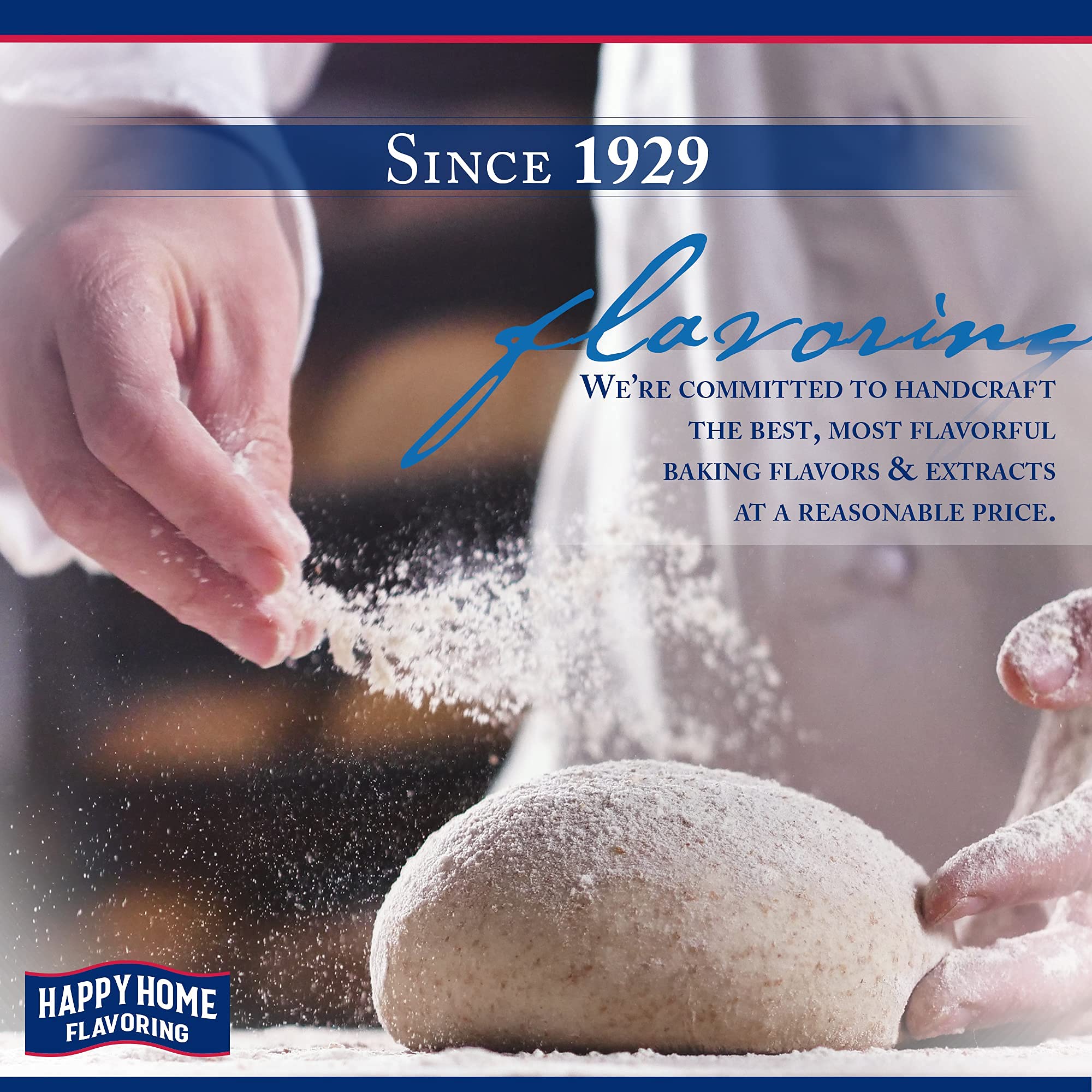 Happy Home imitation vanilla flavoring enhances frosting and filling flavors.