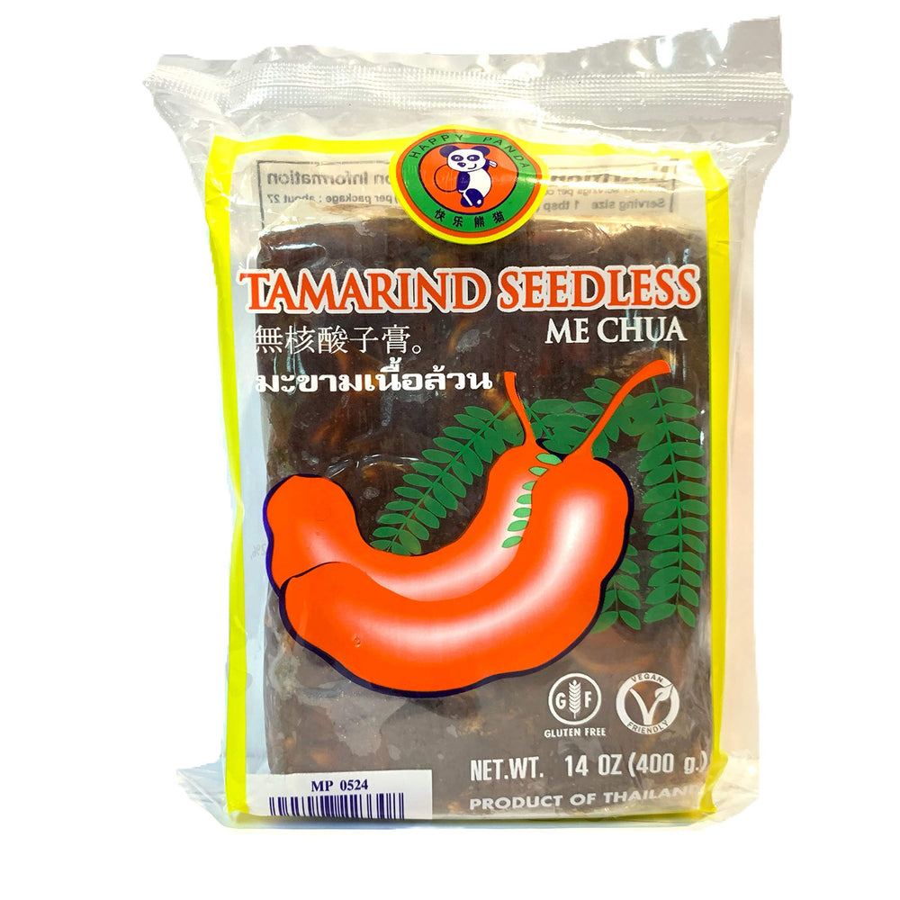 Happy Panda tamarind paste jar—seedless pulp ideal for sauces and marinades.