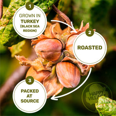 Happy Village Hazelnuts in a bowl for snack time and versatility.