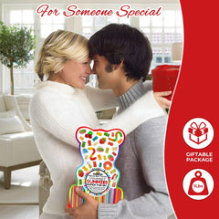 Happy Yummies in patented resealable bear bag keeps gummies fresh.