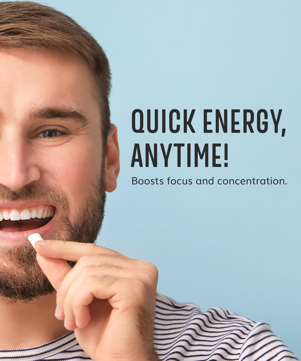 HAPPY ECO xylitol gum sugar-free lemon visuals suggest keto-friendly snacking.