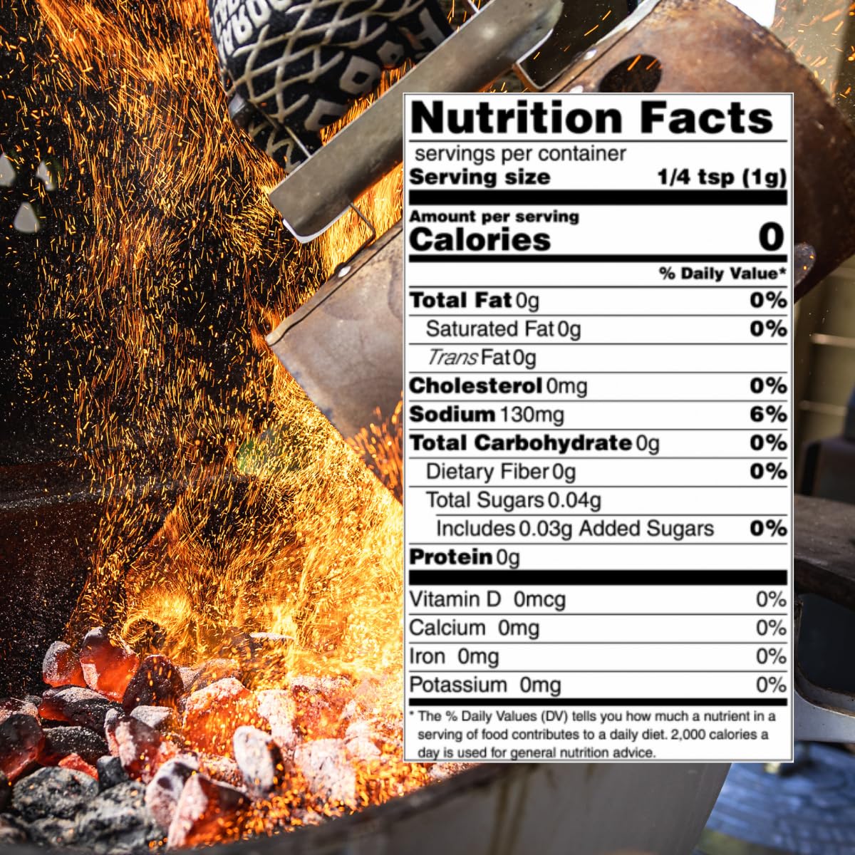 Amplify powder closeup highlights savory texture and flavor appeal for dishes.