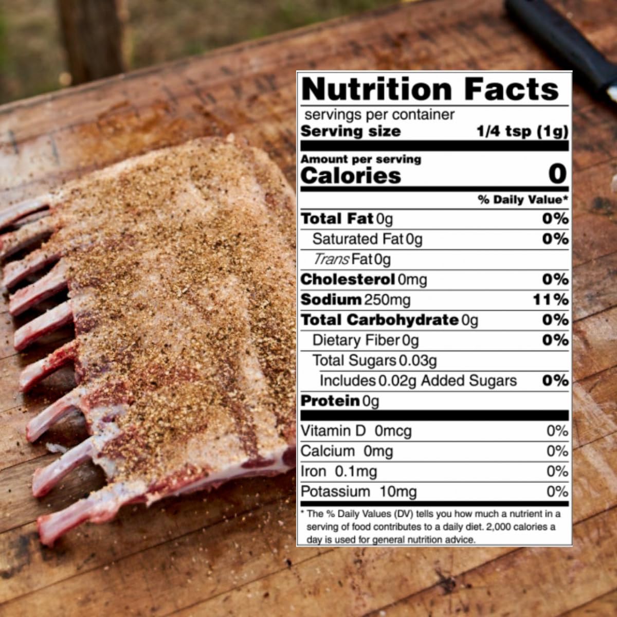 Hardcore Carnivore Camo shaker front view for pork chops.
