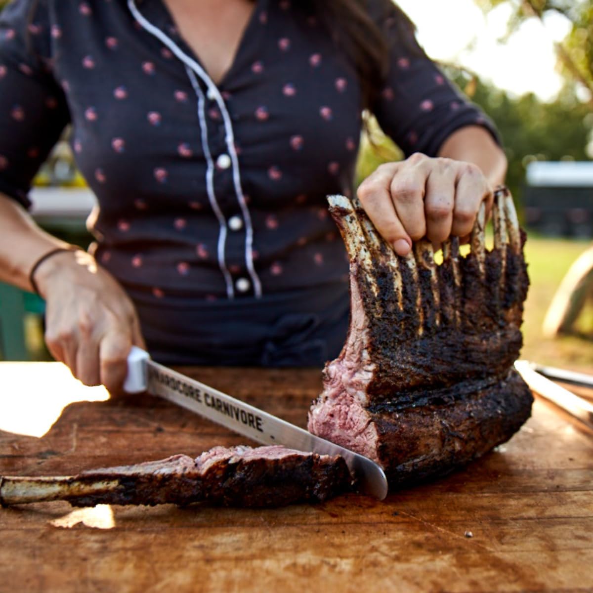 Hardcore Carnivore Camo on the smoker adds rich game notes.