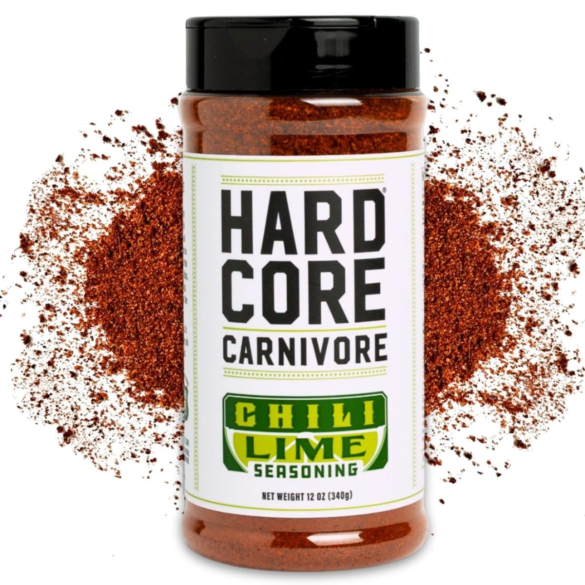 Hardcore Carnivore chili lime bottle boosts bold Texas-made flavor.