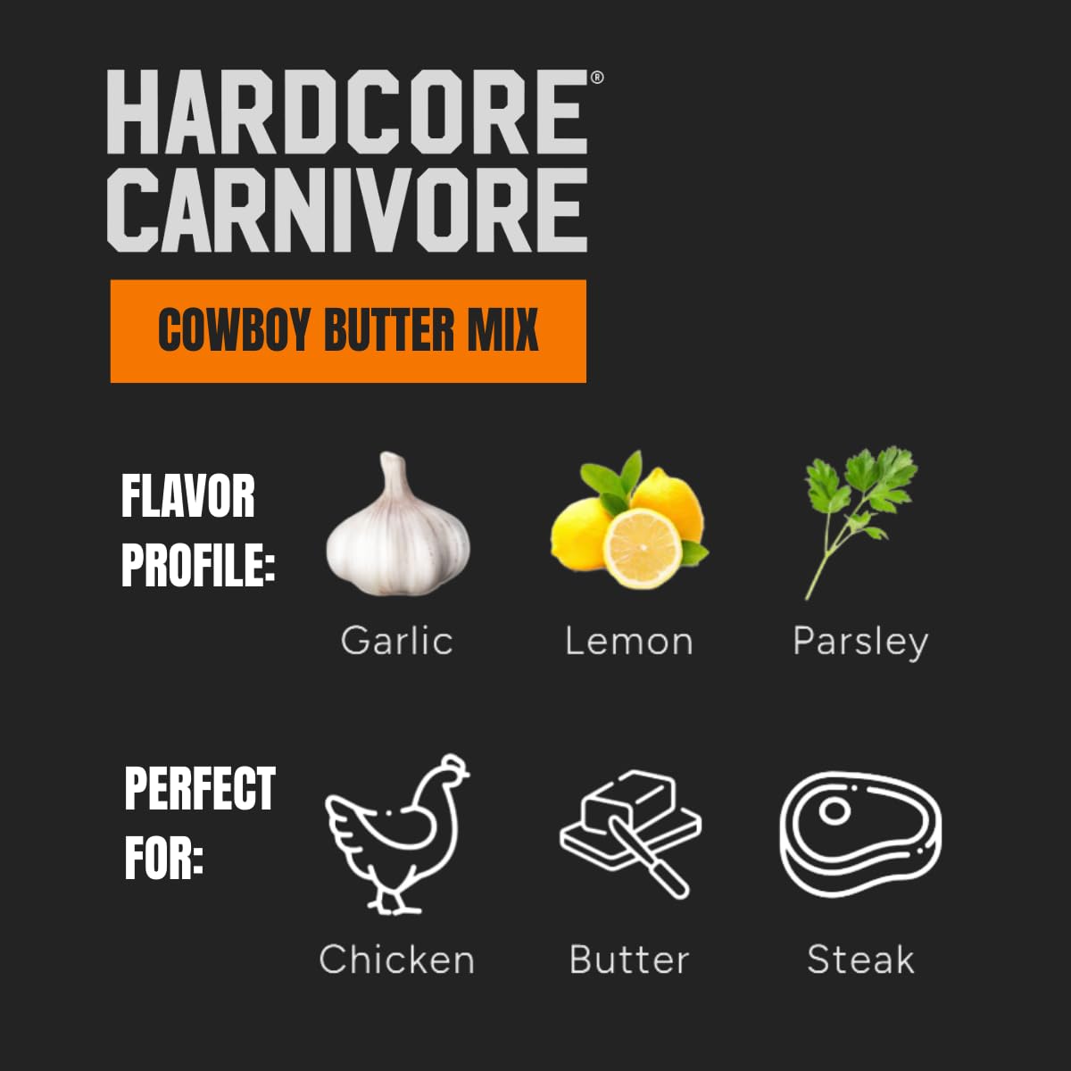 Hardcore Carnivore Cowboy Butter Mix being stirred into softened butter for a savory spread.
