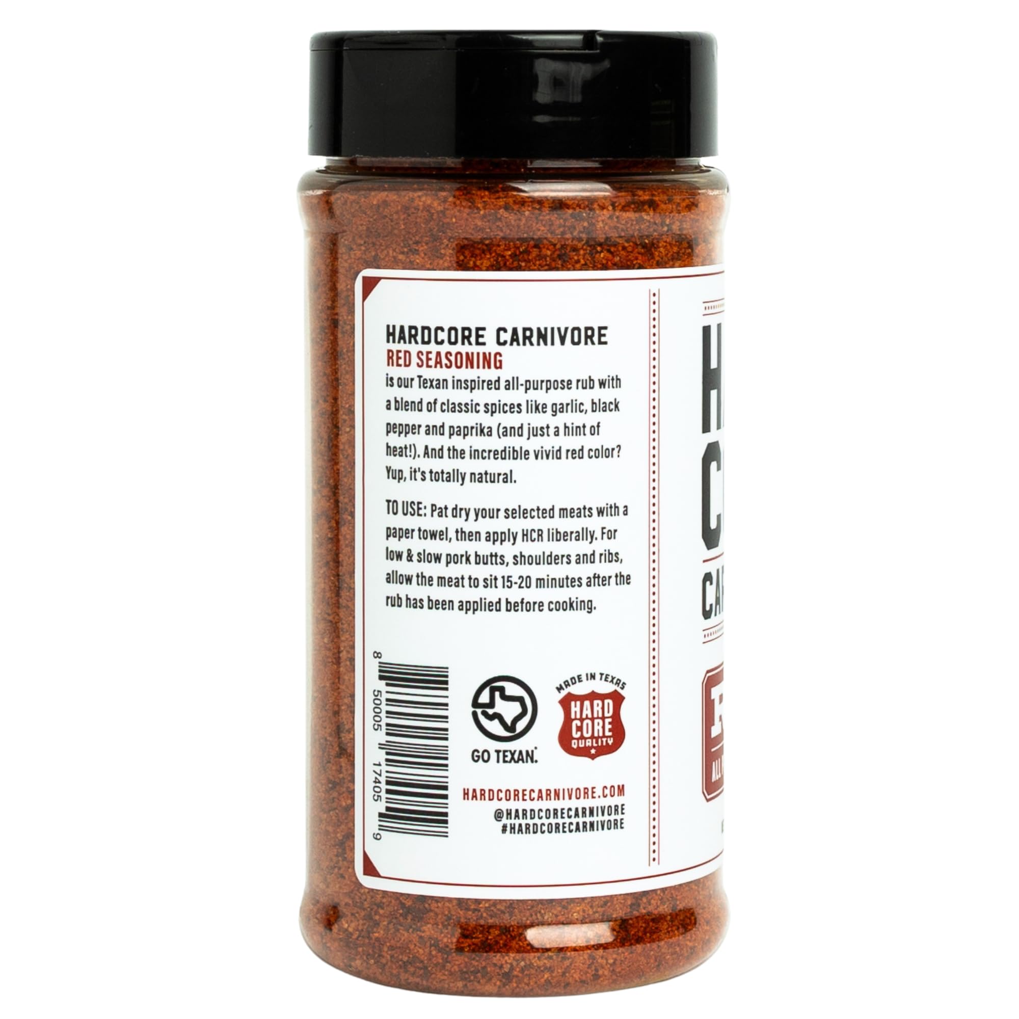 Hardcore Carnivore Red seasoning is a bold, flexible rub for ribs and wings.