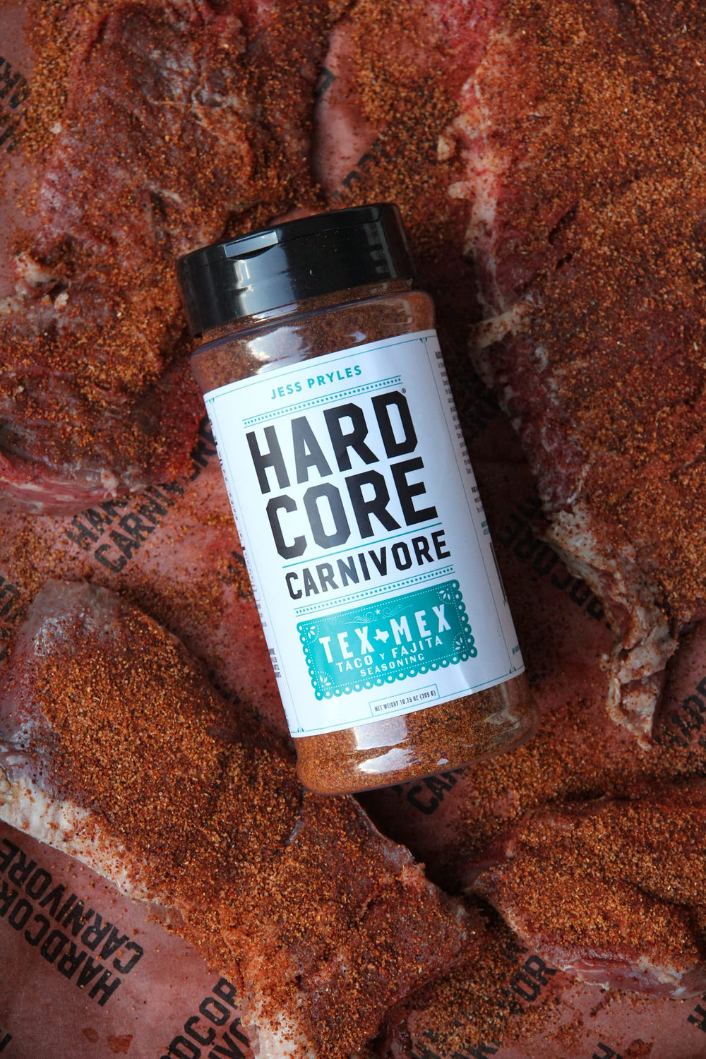 Ground beef seasoned with Hardcore Carnivore Tex Mex seasoning for easy taco night.