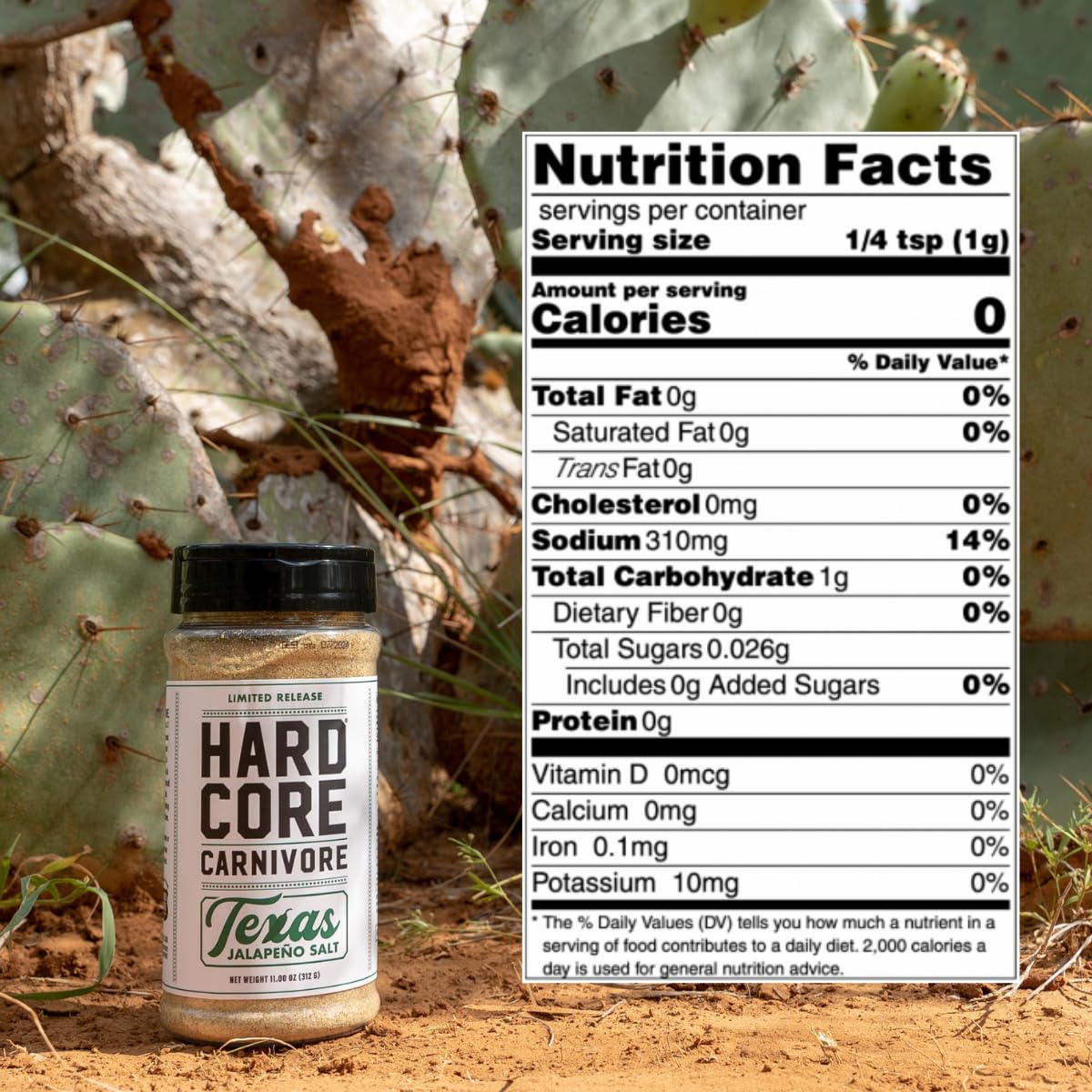 Hardcore Carnivore Texas Jalapeno Salt shaker tops steaks with spicy crust