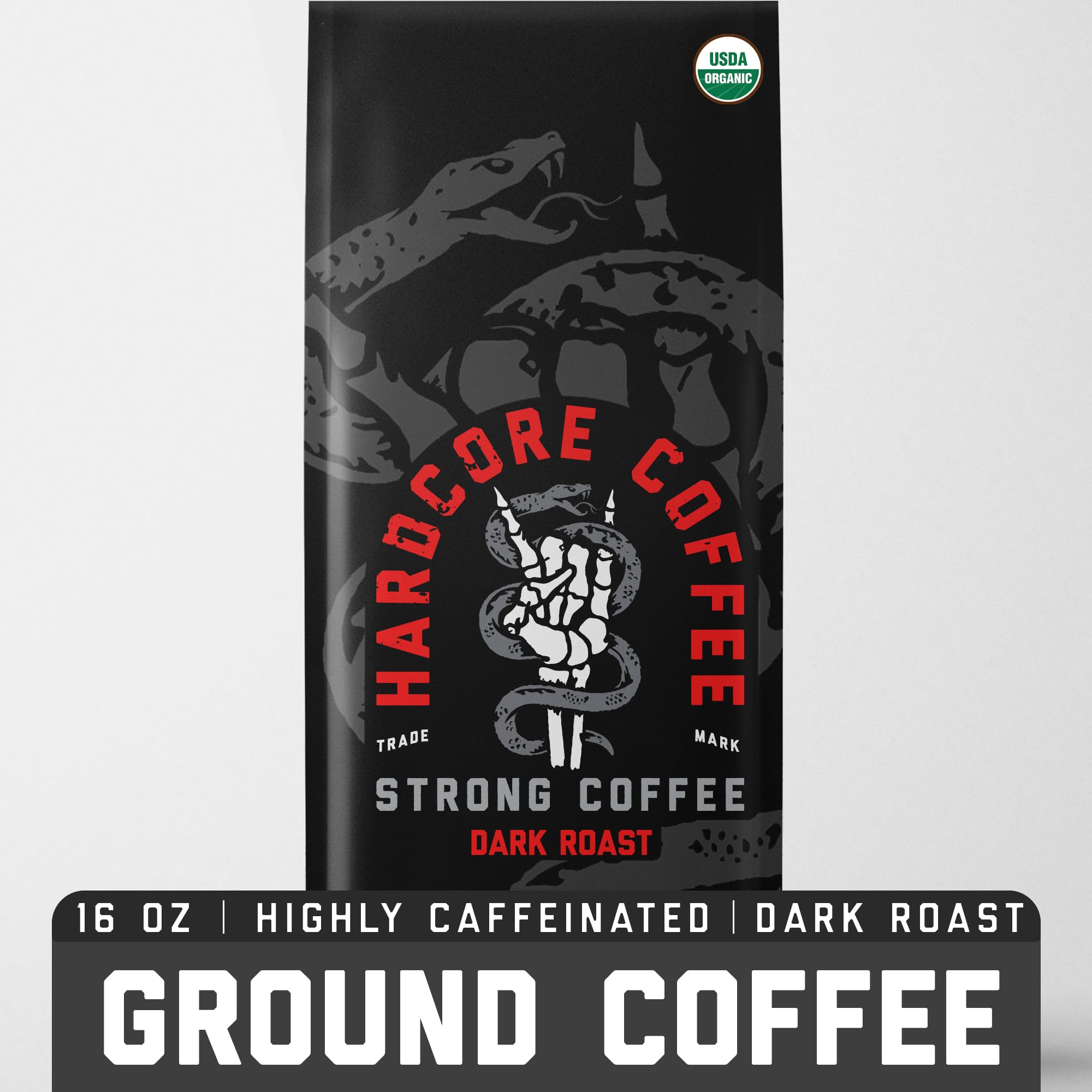 Hardcore Coffee pour steam highlights rich aroma for morning rituals.