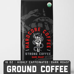 Hardcore Coffee pour steam highlights rich aroma for morning rituals.