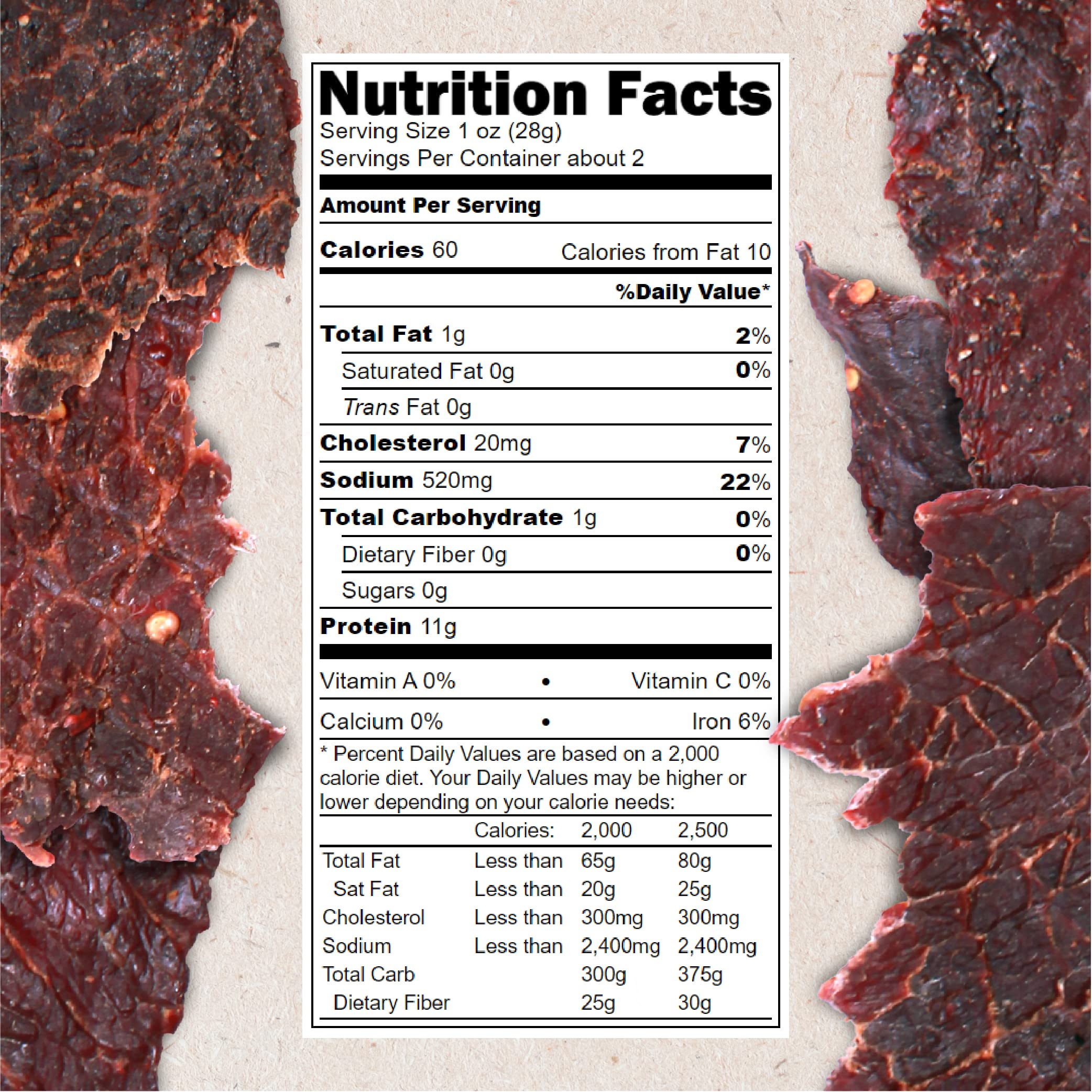 Hardtimes Original Jerky sliced beef close-up showing premium texture and bite.