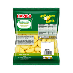 Haribo Banana Candies bag back with nutrition and origin notes, easy to check ingredients.