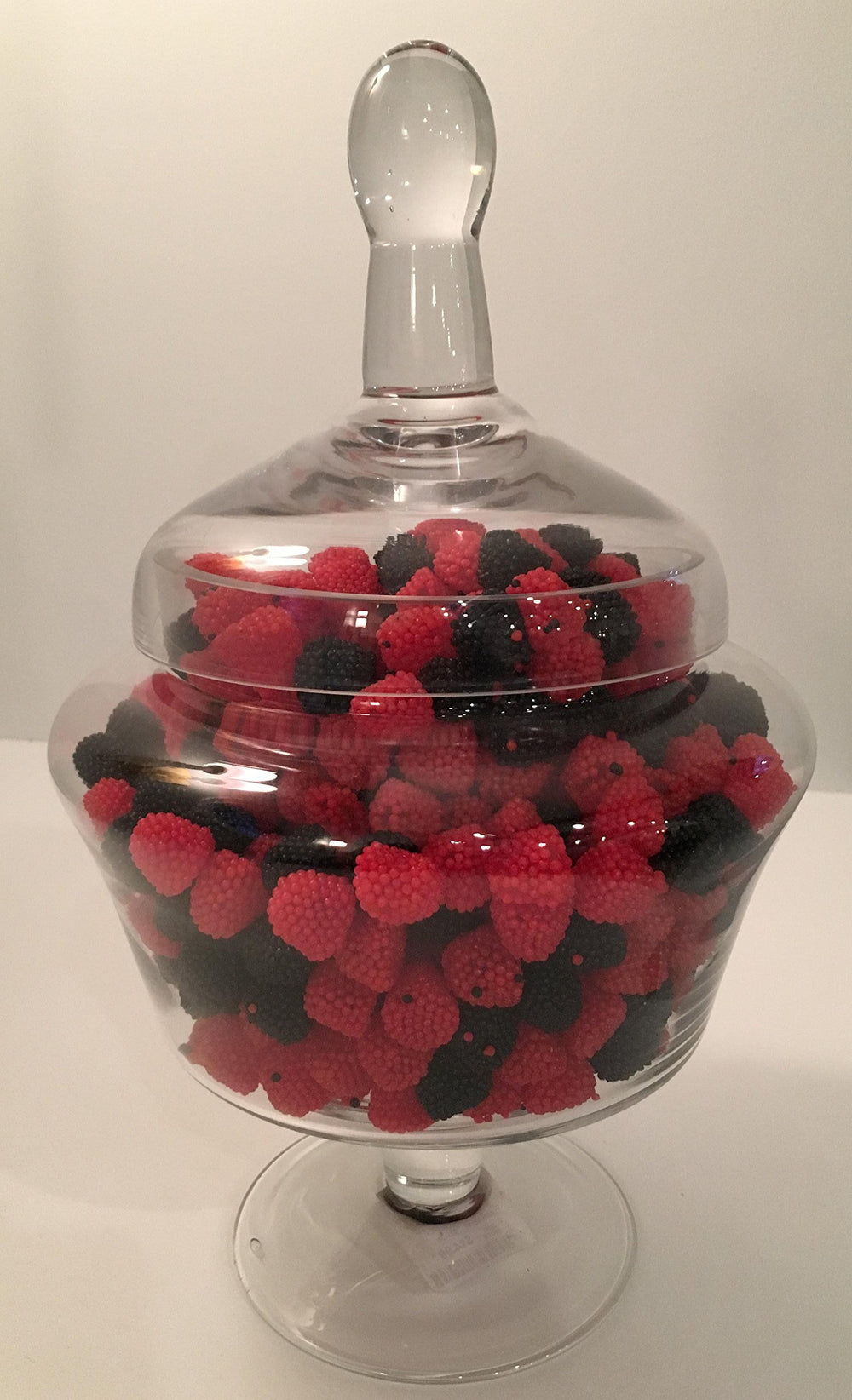  HARIBO Berries Gummies close-up of red and black berry shapes.