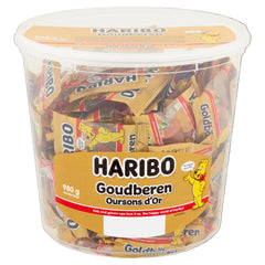 Haribo Gold Bears assorted flavors with pineapple, strawberry, lemon, orange, raspberry for snacking.