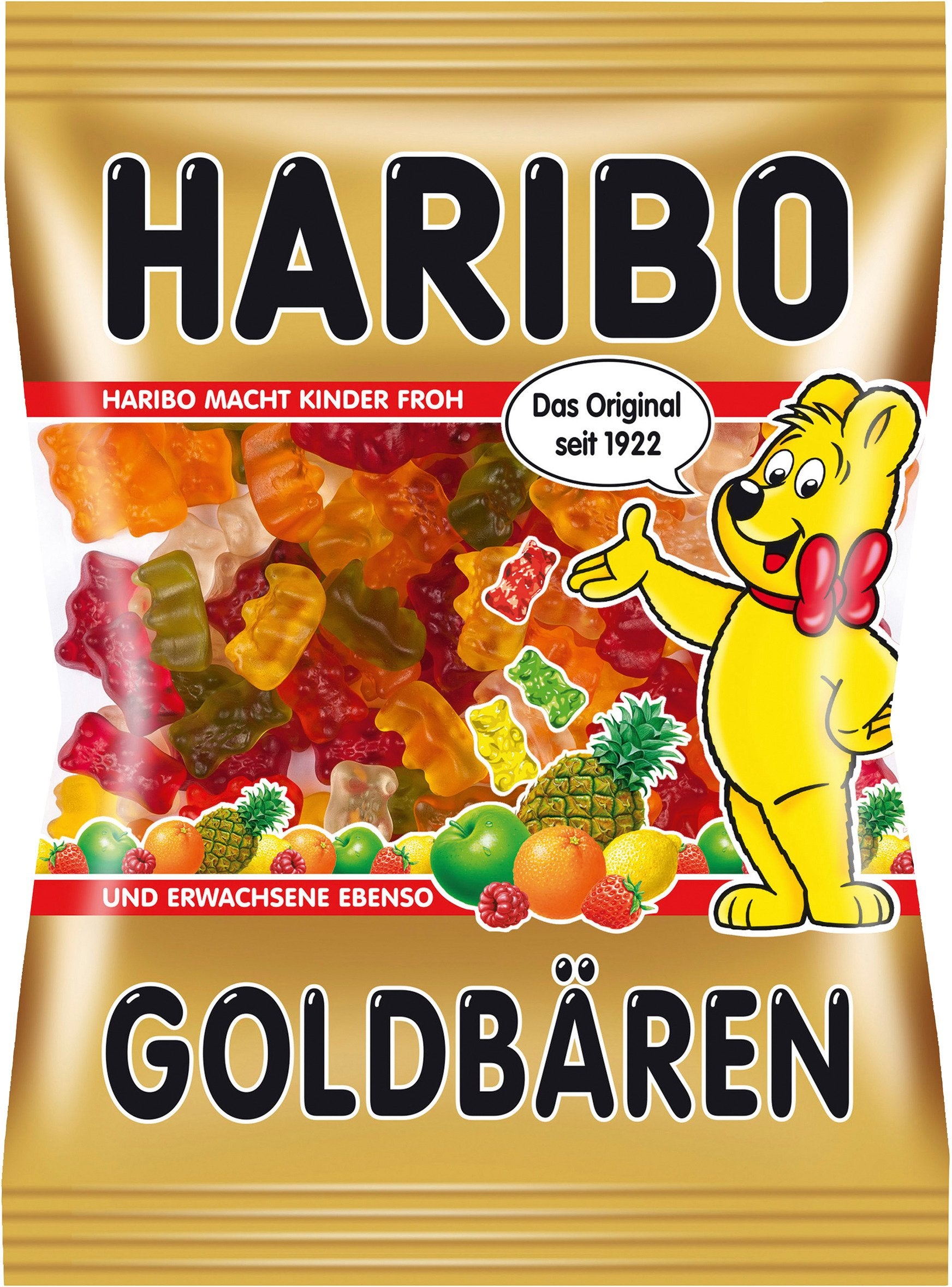 Haribo Goldbaren pack 6x200 g, colorful gummies ready to share.