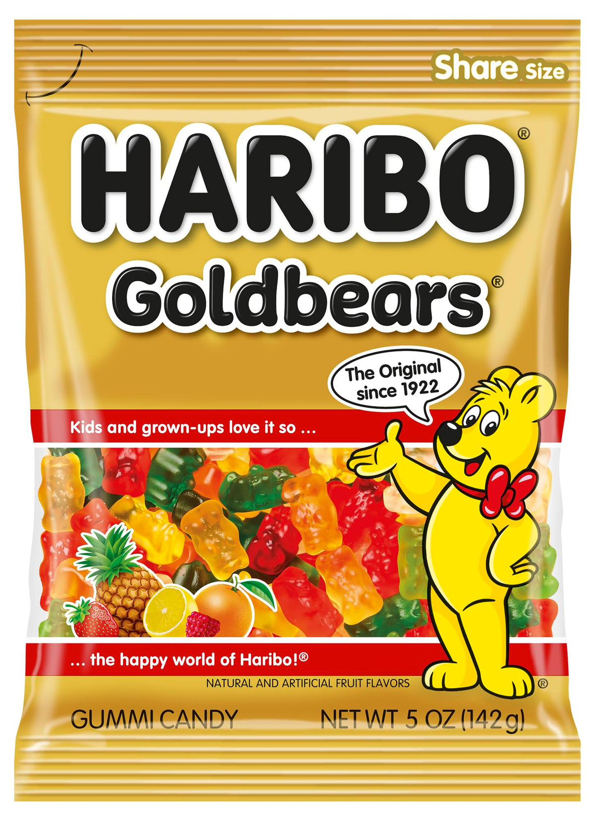 HARIBO Goldbears bag collection for sharing and everyday snacking.