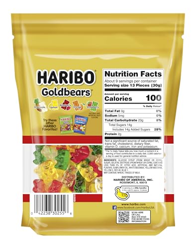 Close-up of colorful Goldbears gummies highlighting pineapple, strawberry, raspberry, lemon, orange.