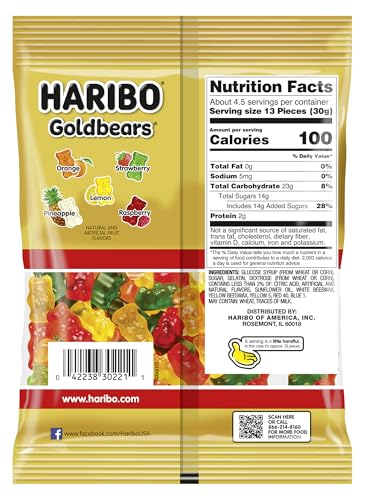 HARIBO Goldbears pineapple flavor close-up showing bright fruity bite.