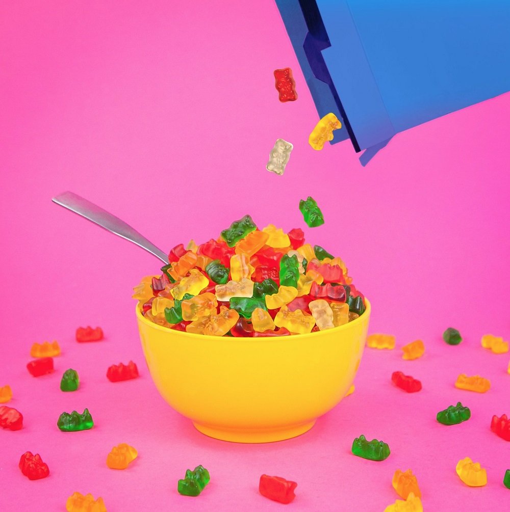 Haribo Goldbears soft chewy texture invites lingering bites.
