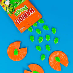 Haribo Gummi Frogs bright colors appeal to kids and adults.