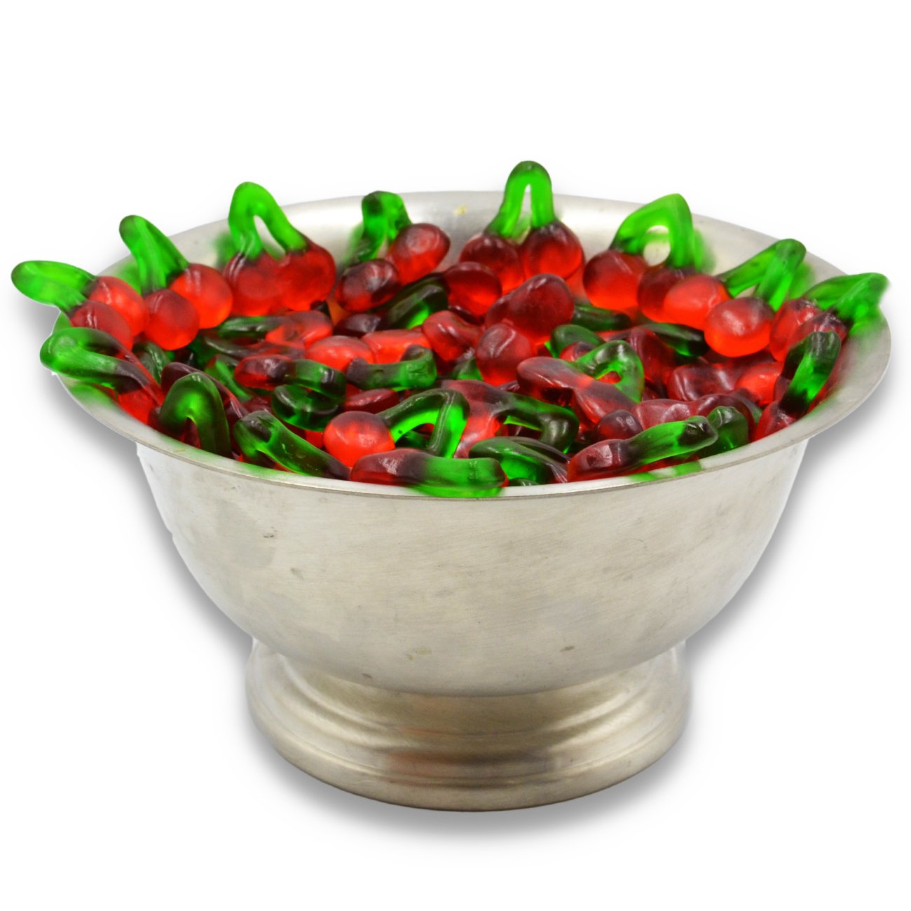 HARIBO Happy Cherries being poured into a hand for quick snacking.