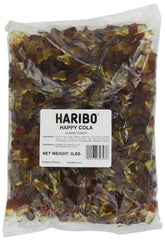 Haribo Happy-Cola bottle gummies in two-tone color with cola flavor, great for sharing at parties