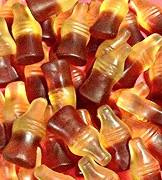 Haribo Happy-Cola gummies close-up for quick snacking and party favors.