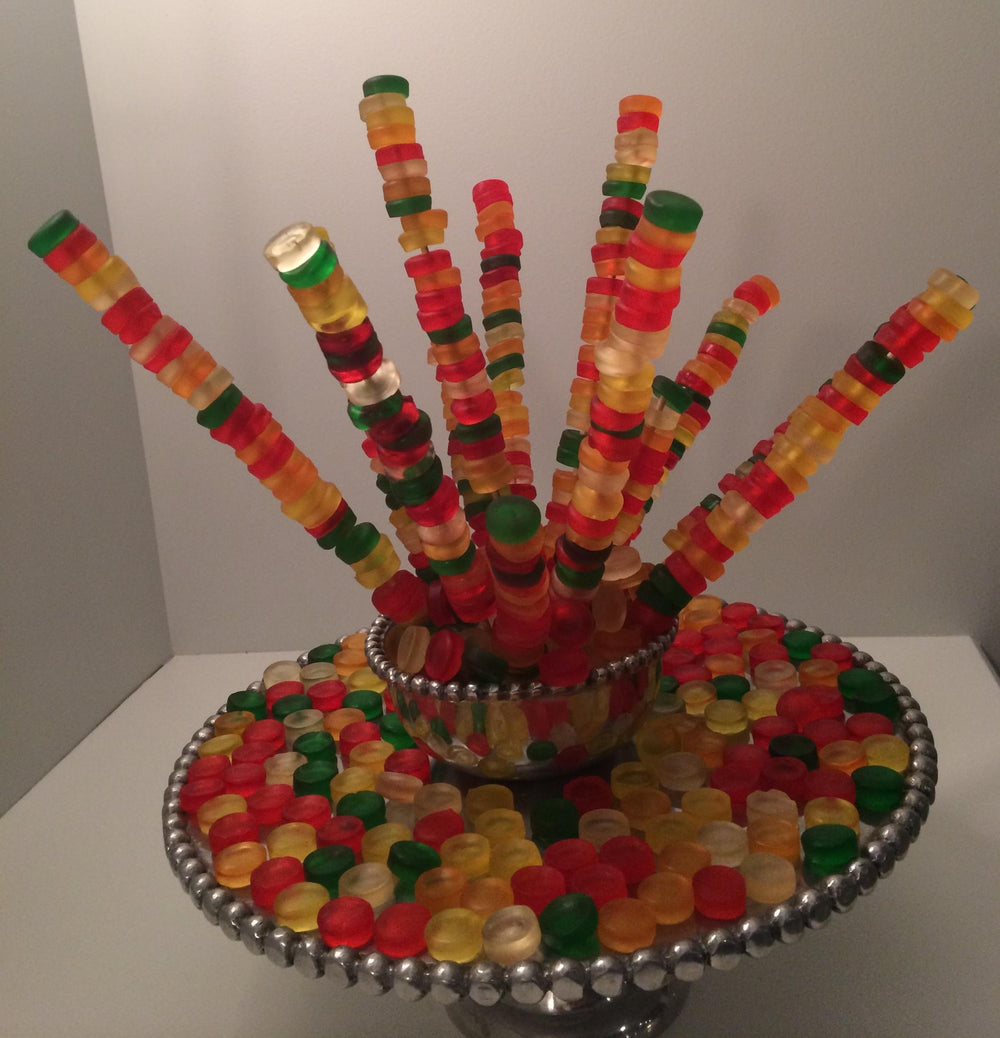 HARIBO Mega-Roulette soft and chewy gummies with bright texture.