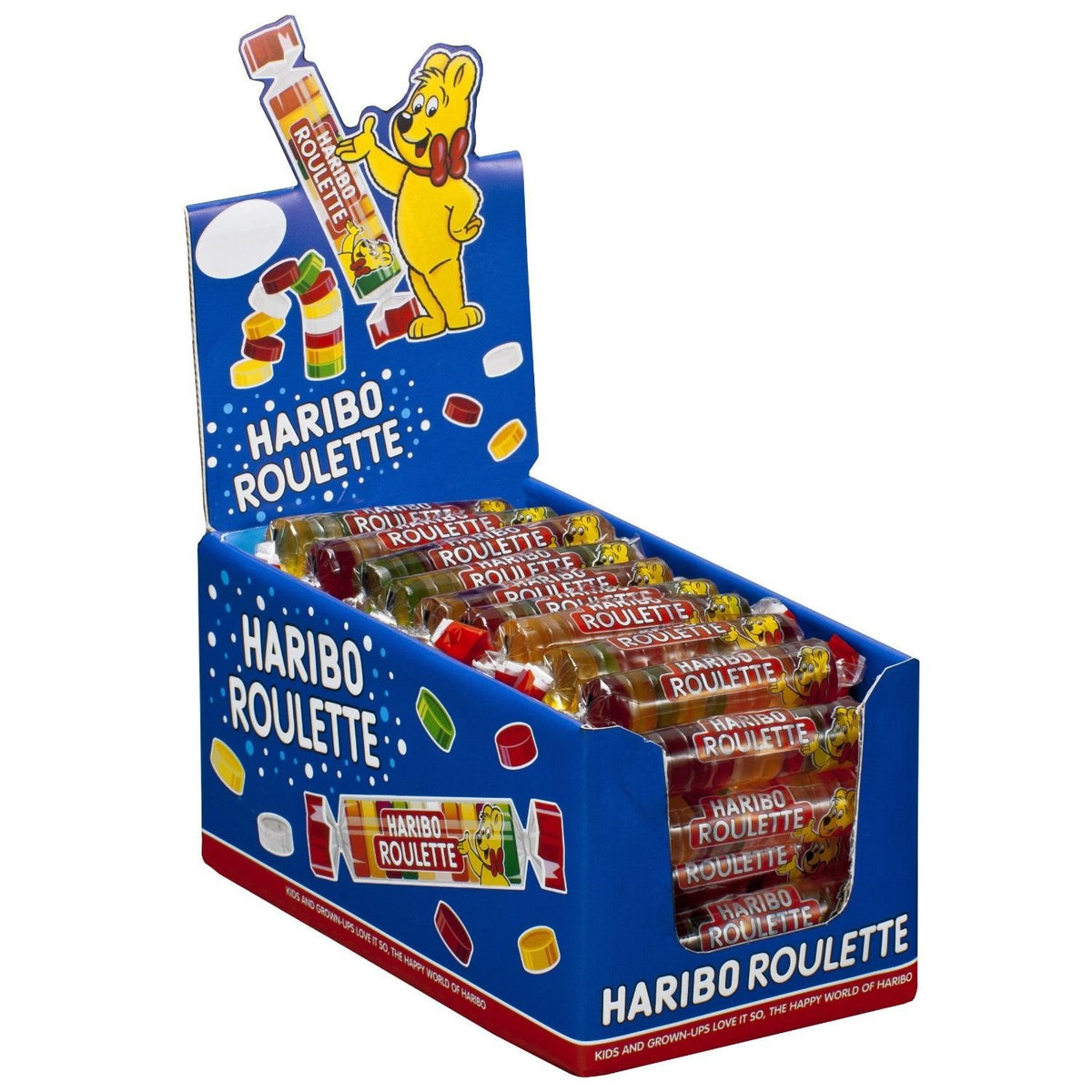 Haribo Roulette rolls image: colorful assortment, ideal for sharing at parties