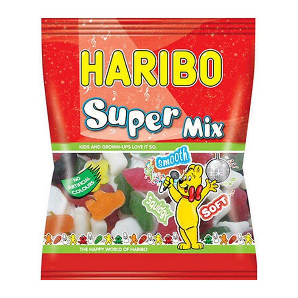 Haribo Super Mix creamy-fruity-flavours offer tasty variety for gatherings.
