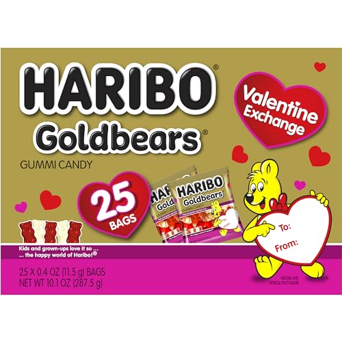 Haribo To and From label on Valentine gummies for personalized gifts.