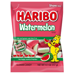 HARIBO Watermelon Gummies: soft, juicy bite for snacks and sharing.