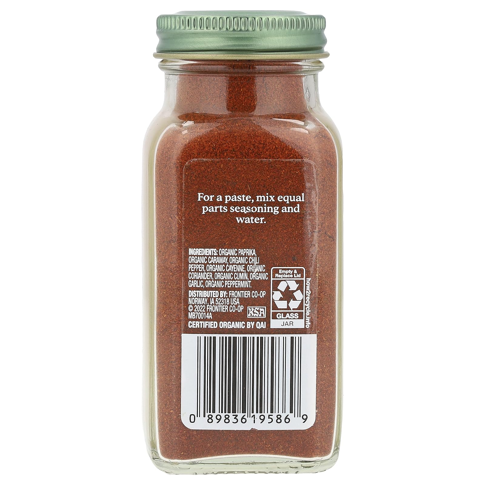 Simply Organic Harissa seasoning closeup highlights vibrant red color for flavorful dishes