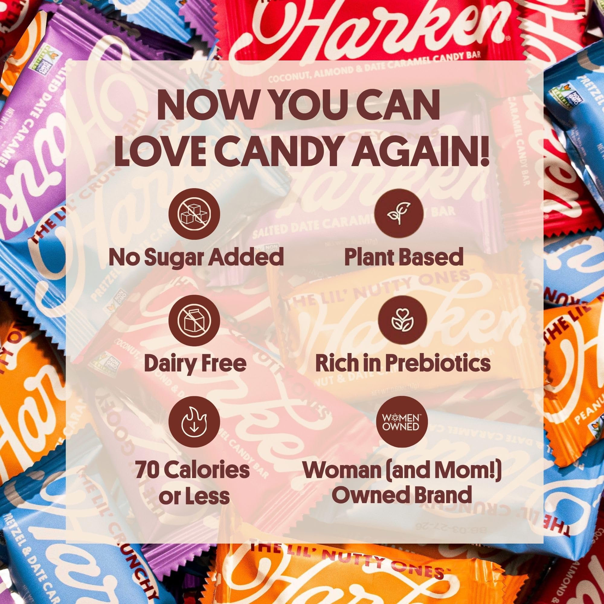 Harken Lil’ Ones Crunchy Bar with pretzels, crisp texture, and chocolate.