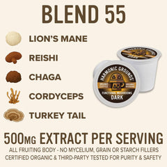 Harmonic Grounds lions-mane-reishi blend pod boosts morning focus
