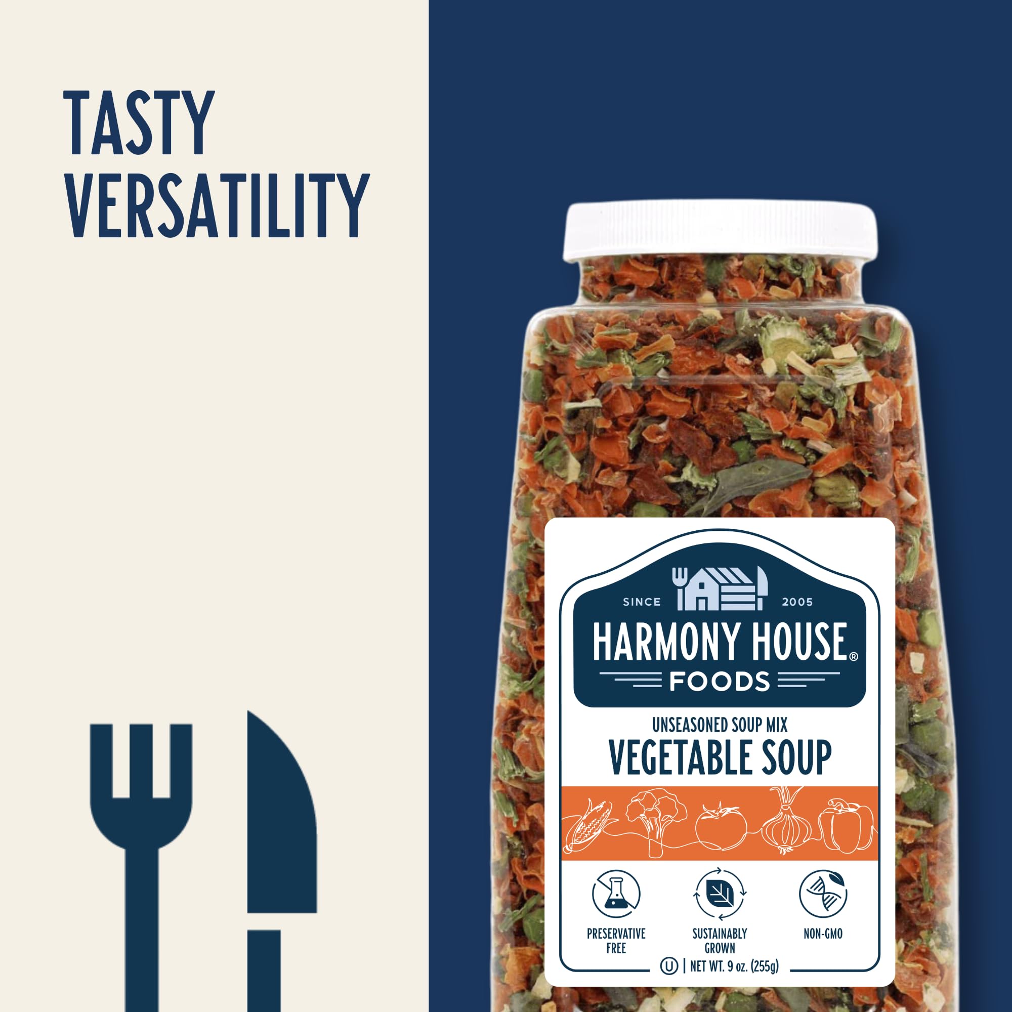 Harmony House Camping kit with soup mix, ready for outdoor meals.