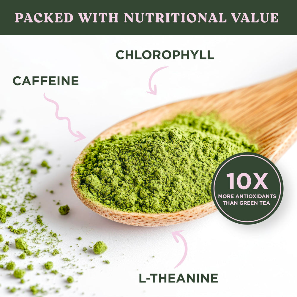 Harmony Proteins The Harmony Matcha Lavender iced tea ready for refreshment