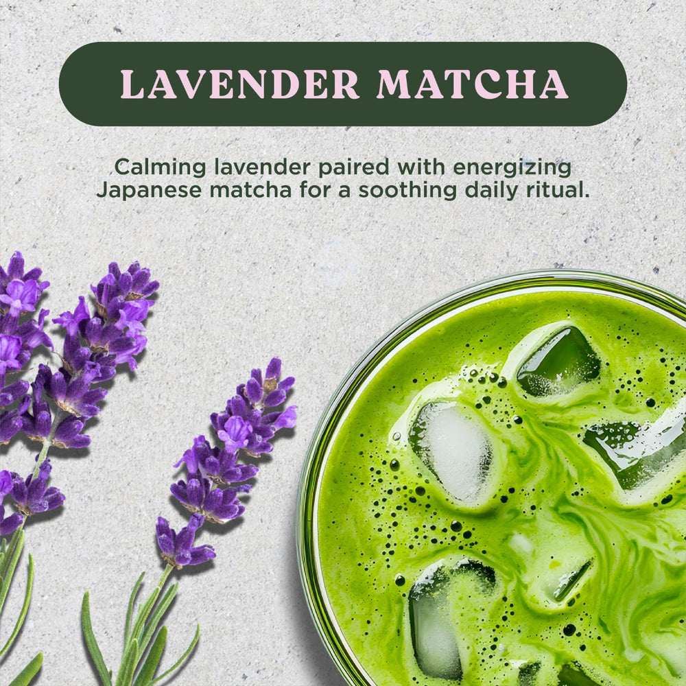 Harmony Proteins Matcha Lavender lavender flowers accent flavor