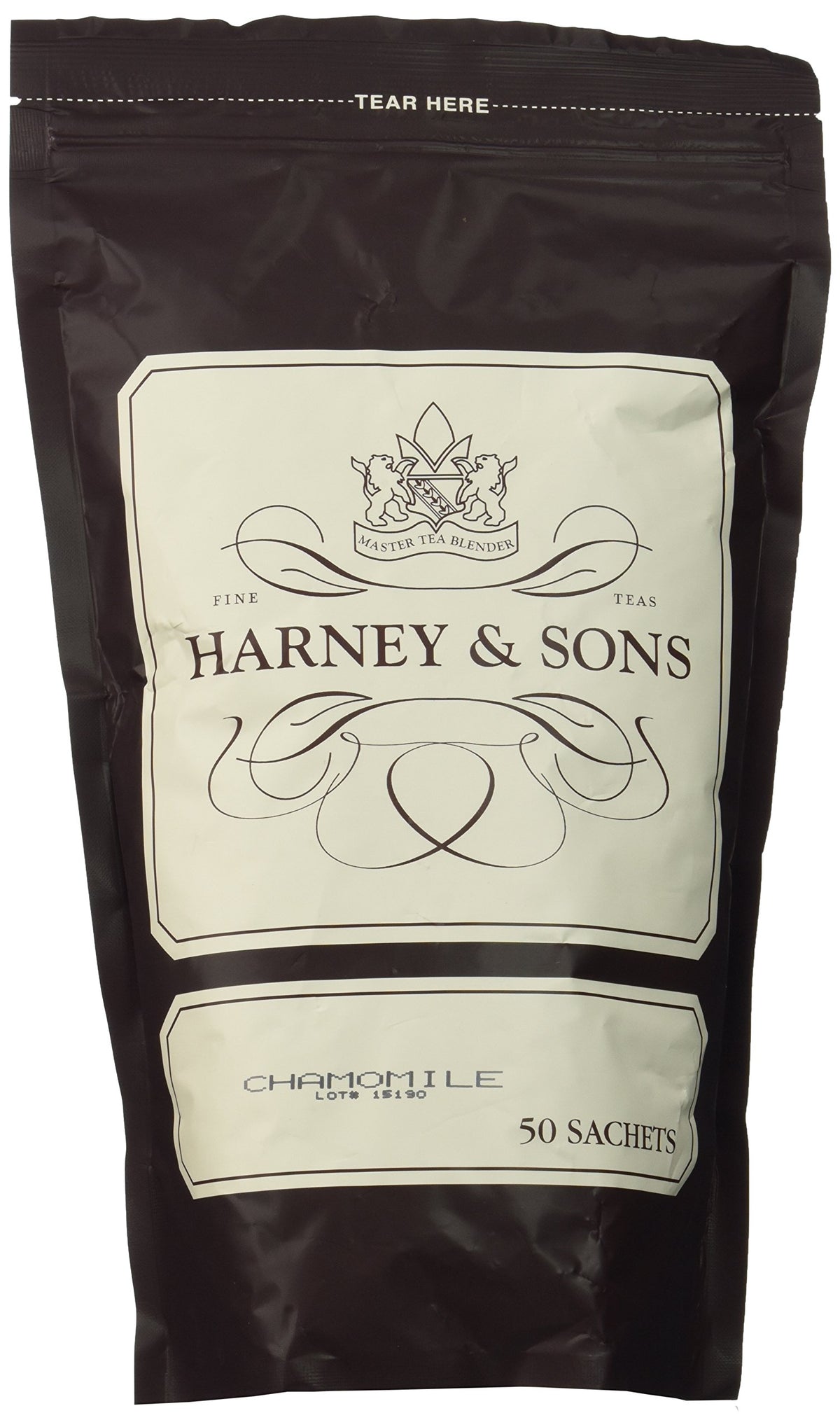 Harney & Sons Chamomile Tea bags showcase premium flavor.