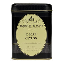 Measuring loose-leaf Decaf Ceylon for multiple cups with the 3 oz tin.
