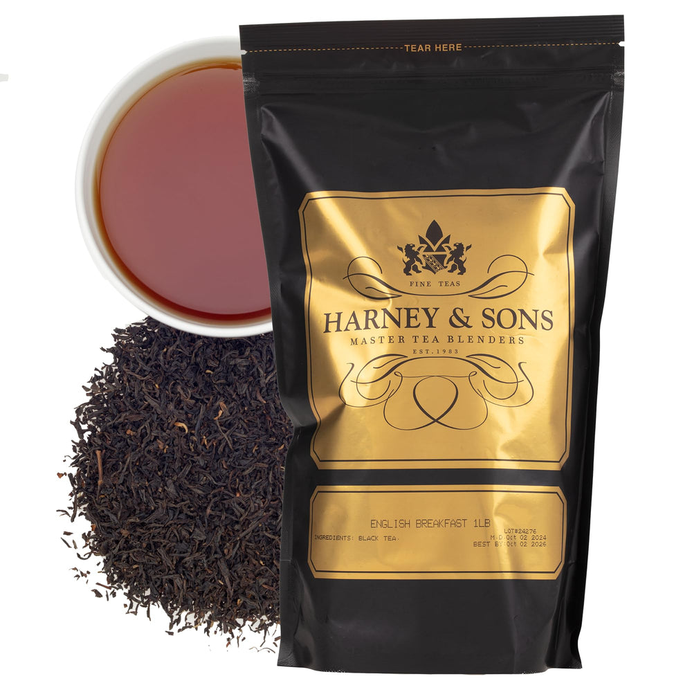 Harney & Sons English Breakfast loose tea leaves for a bold morning brew